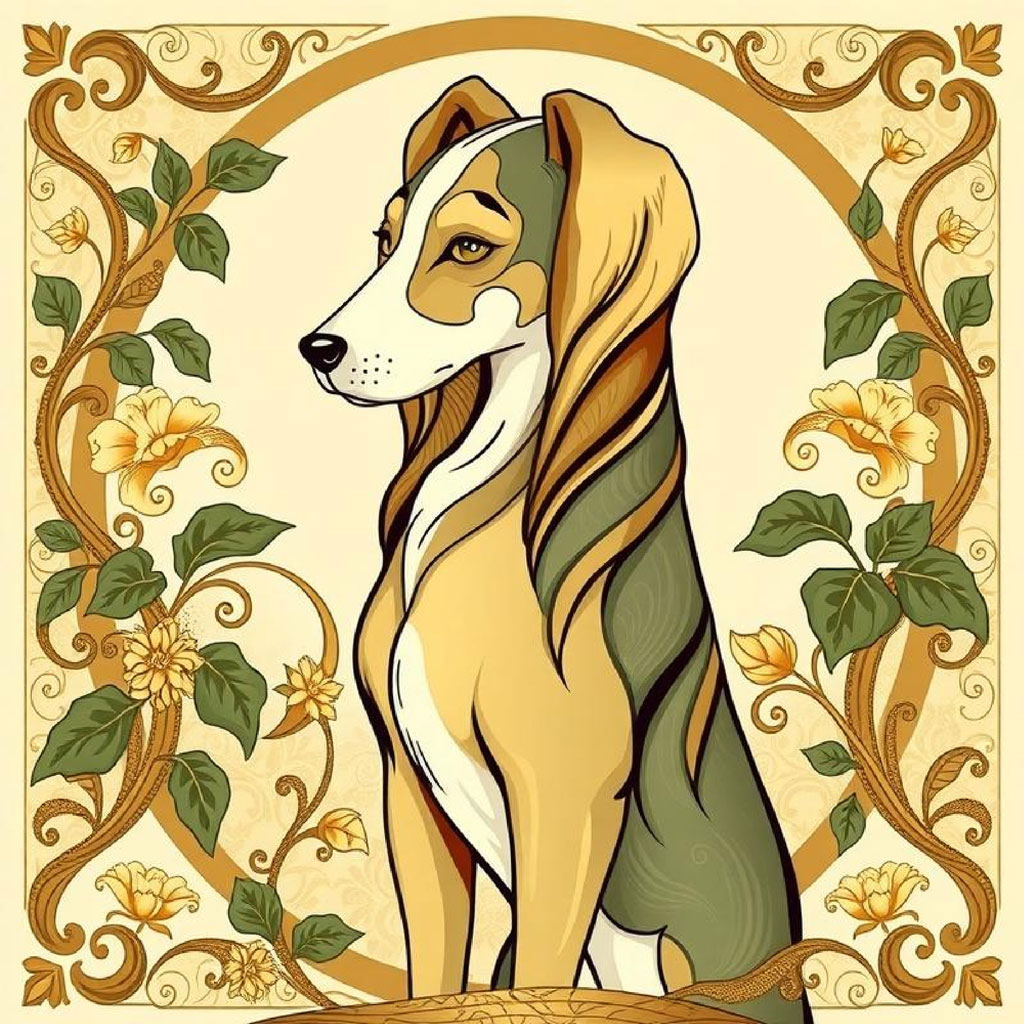 Illustration of a woman in a white dress with long hair and flowers