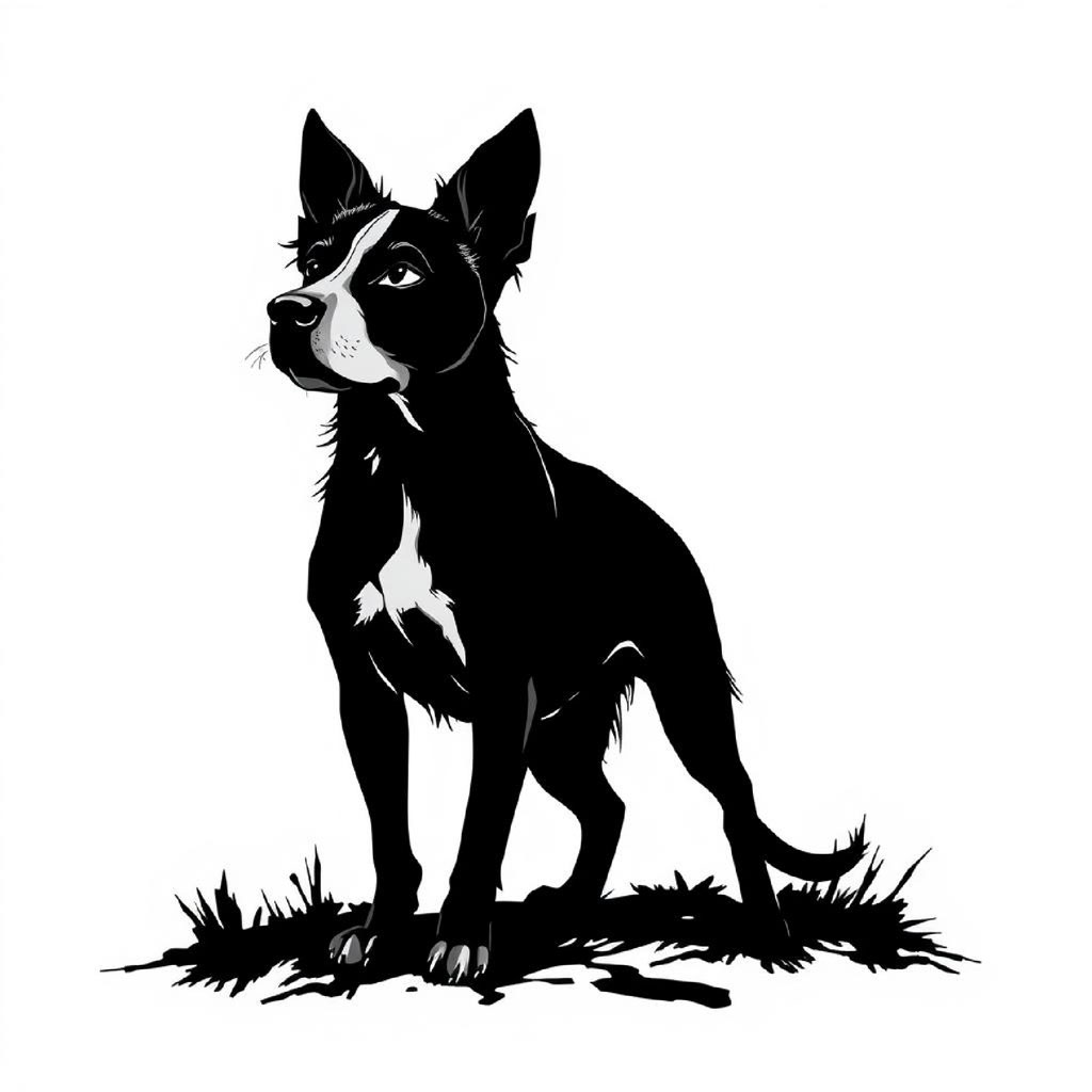 Silhouette of a woman with long hair and flowing dress