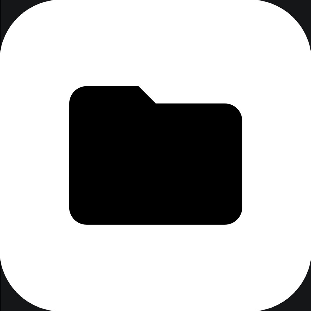 Black folder icon