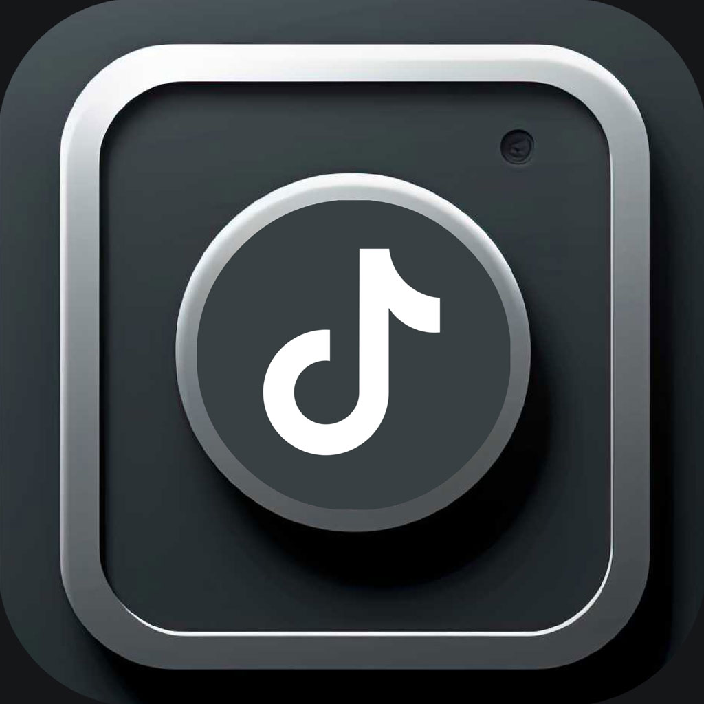 TikTok logo on a dark background