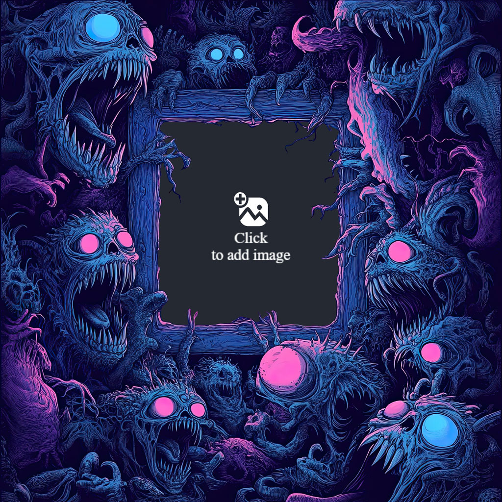 A dark portal surrounded by terrifying monsters