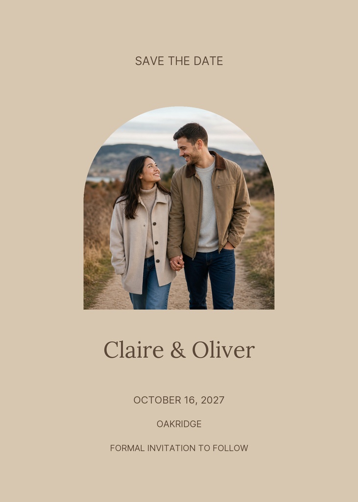 Preview for Sandstone Save The Date Save The Date Template