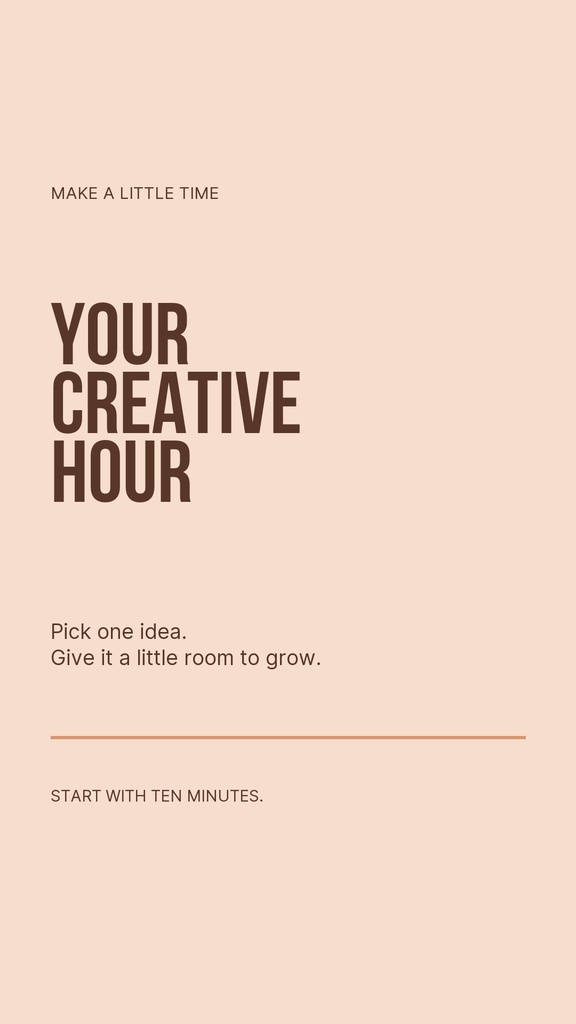 Preview for Your Creative Hour Story Opener Template