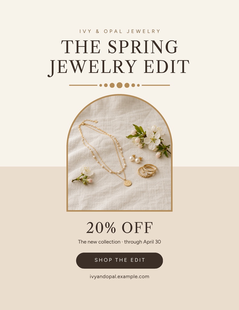Preview for The Spring Jewelry Edit Letter Flyer Template