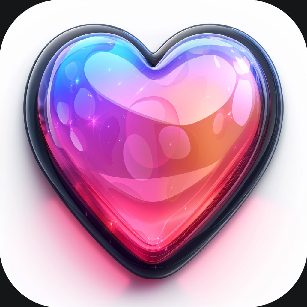 Multicolored heart icon