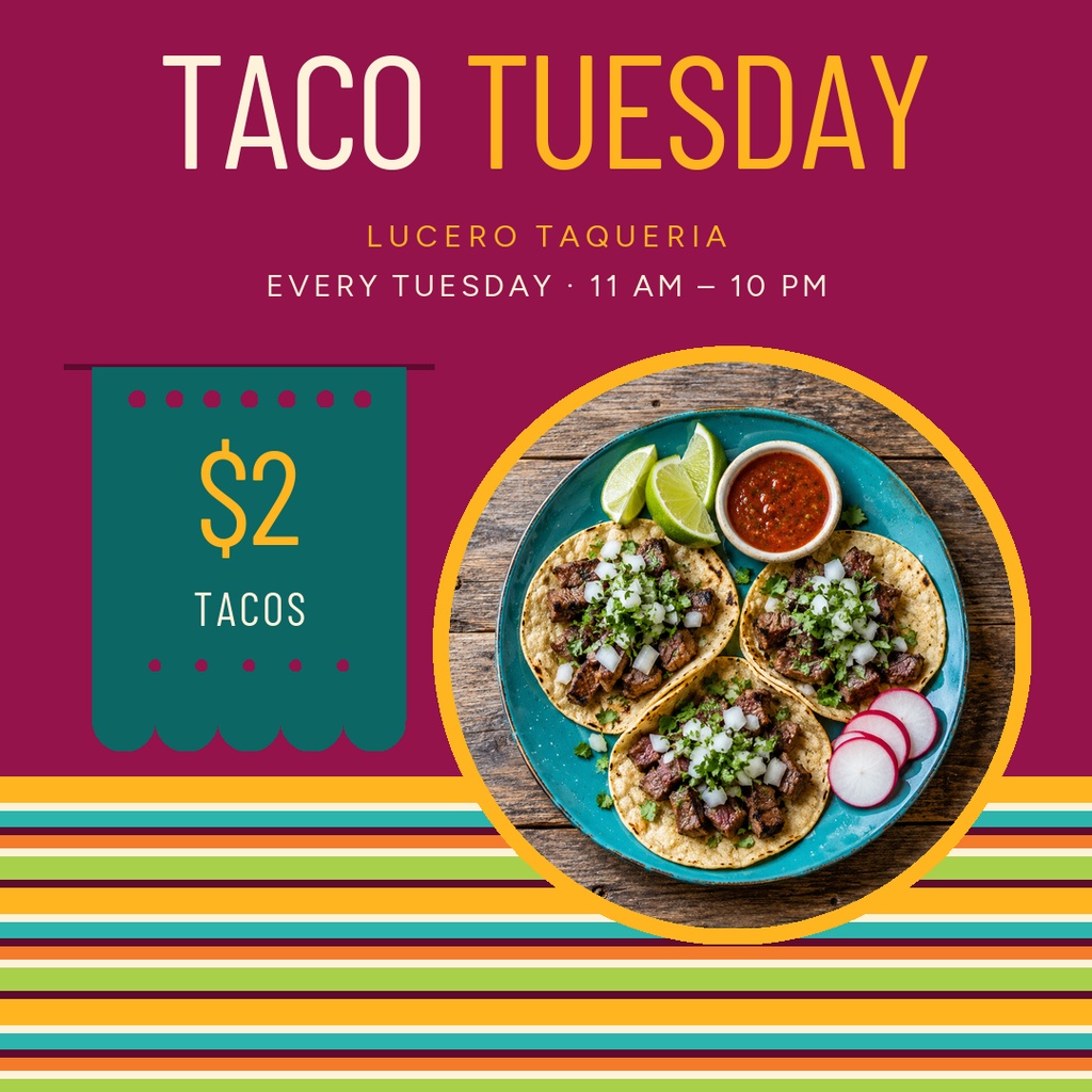 Preview for Taco Tuesday Specials Square Post Template