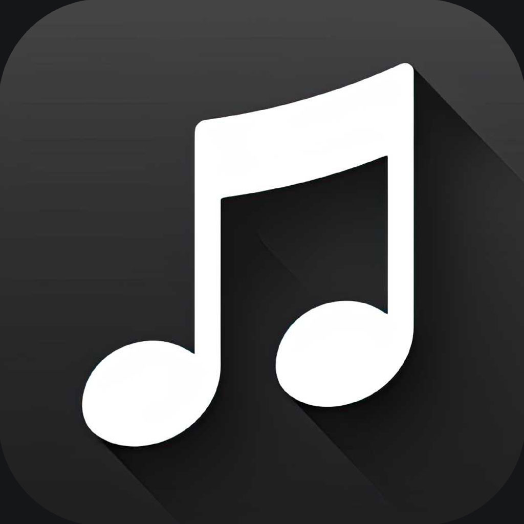 White music note icon
