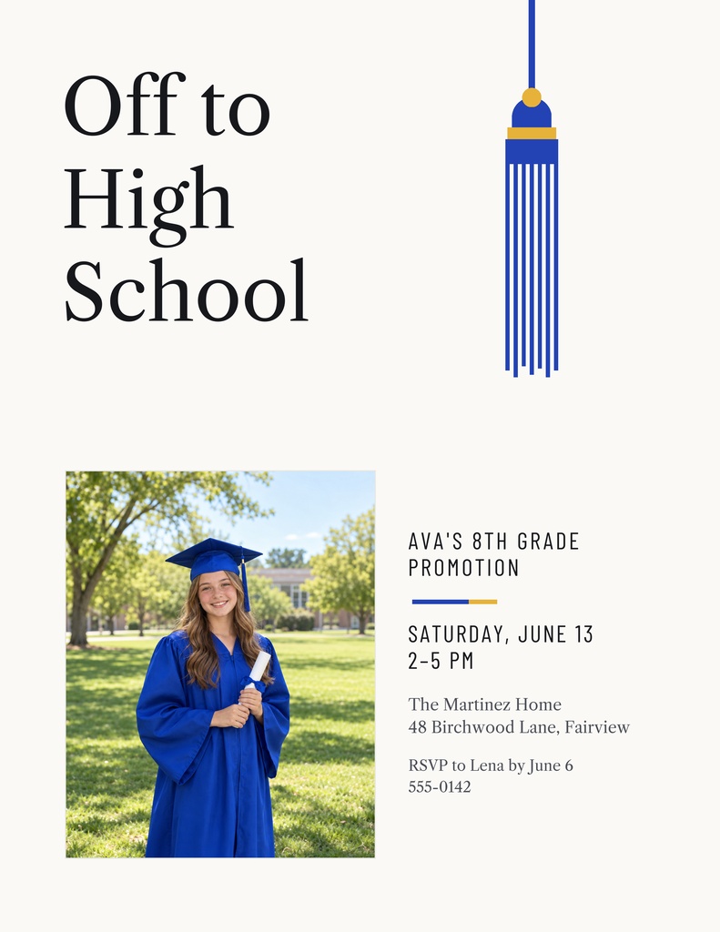 Preview for Off To High School Letter Flyer Template