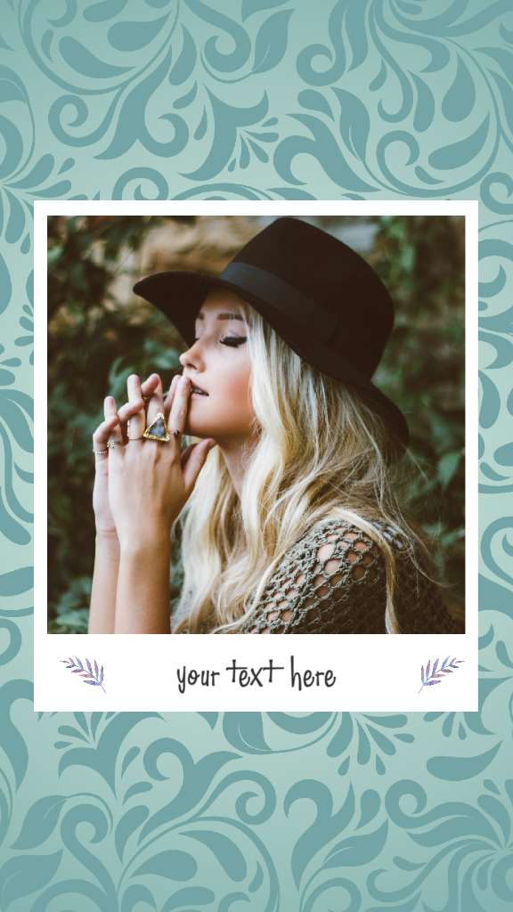 A blonde woman in a black hat holding something to her mouth