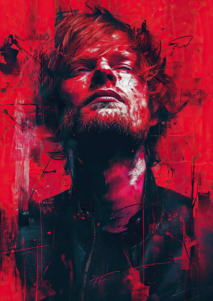 A man with a red aura