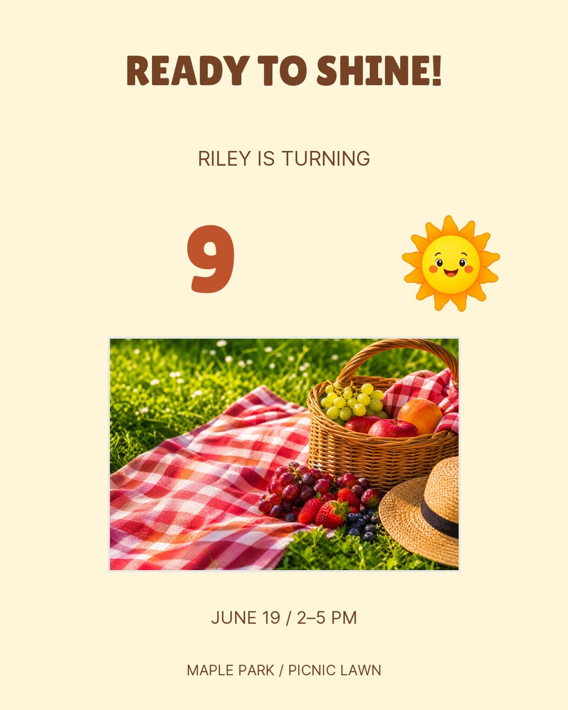 Preview for Nine And Ready To Shine Portrait Post Template