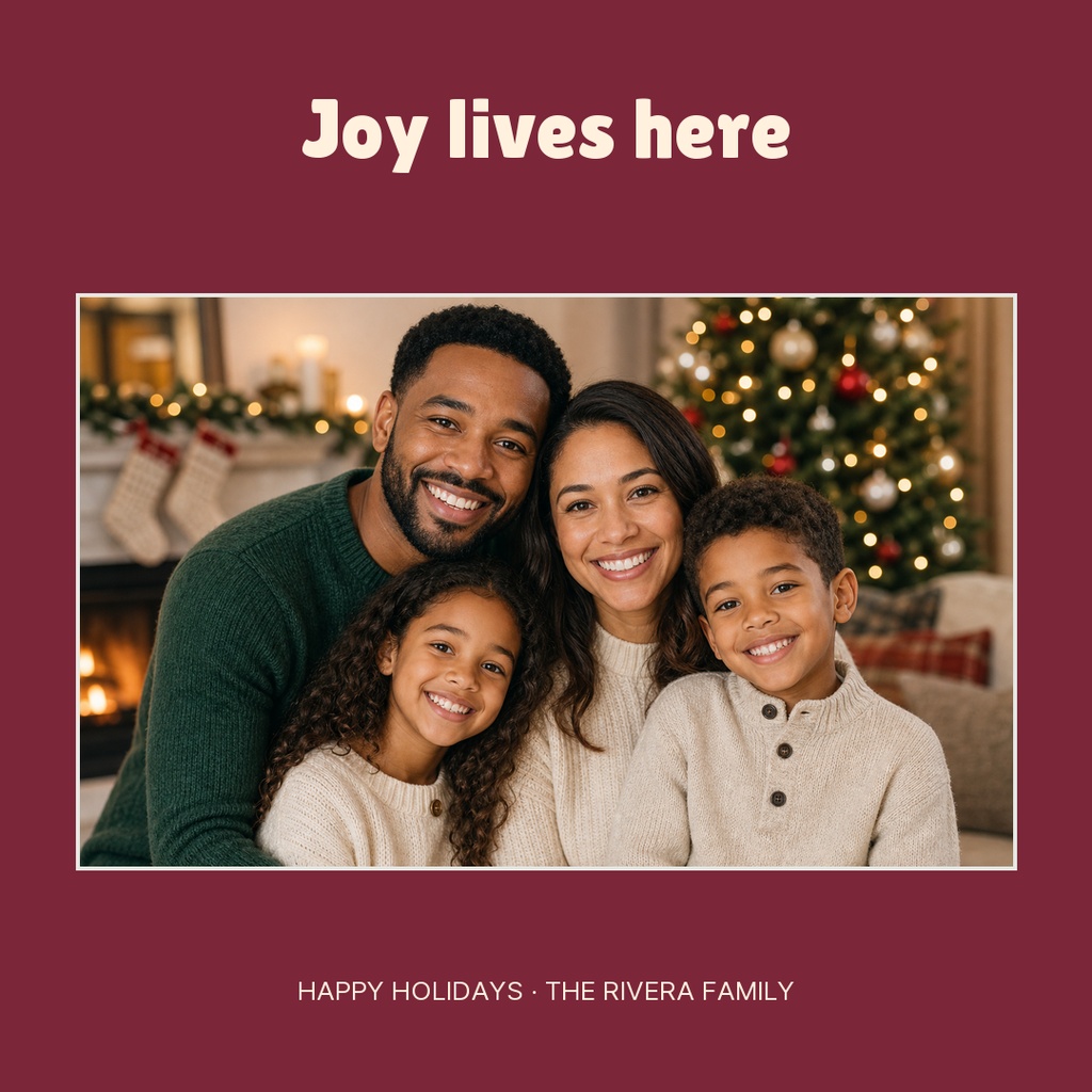Preview for Joy Lives Here Square Post Template