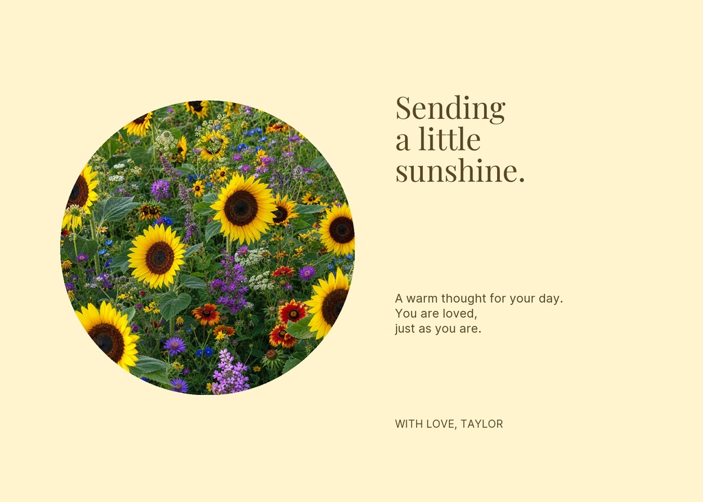 Preview for Sending A Little Sunshine Landscape Greeting Template