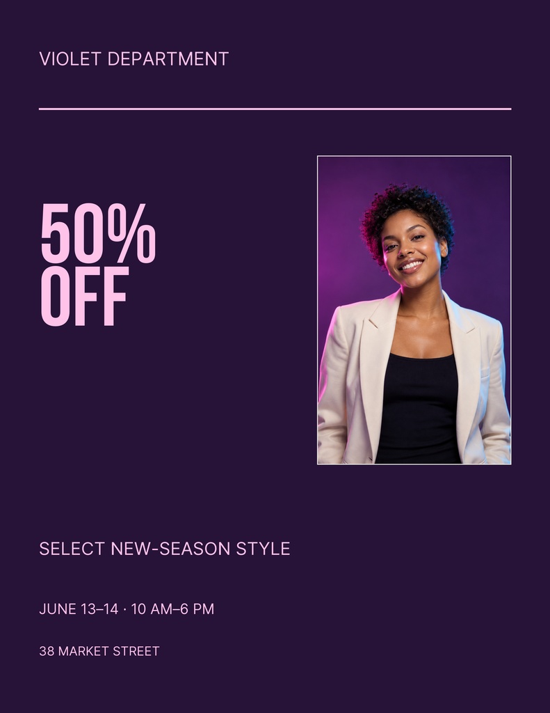 Preview for Violet Department Letter Flyer Template