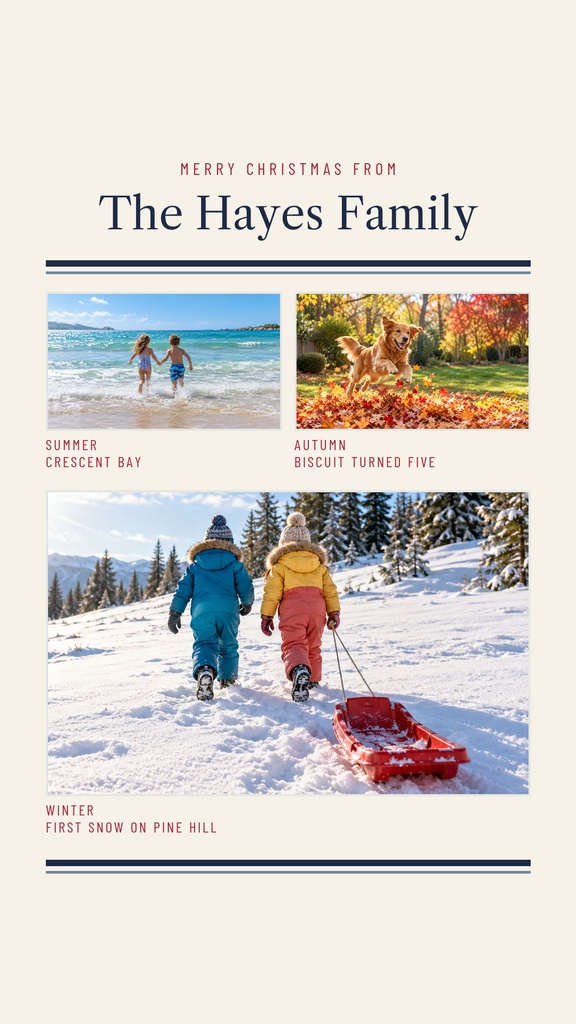 Preview for Our Family Christmas Letter Story Opener Template