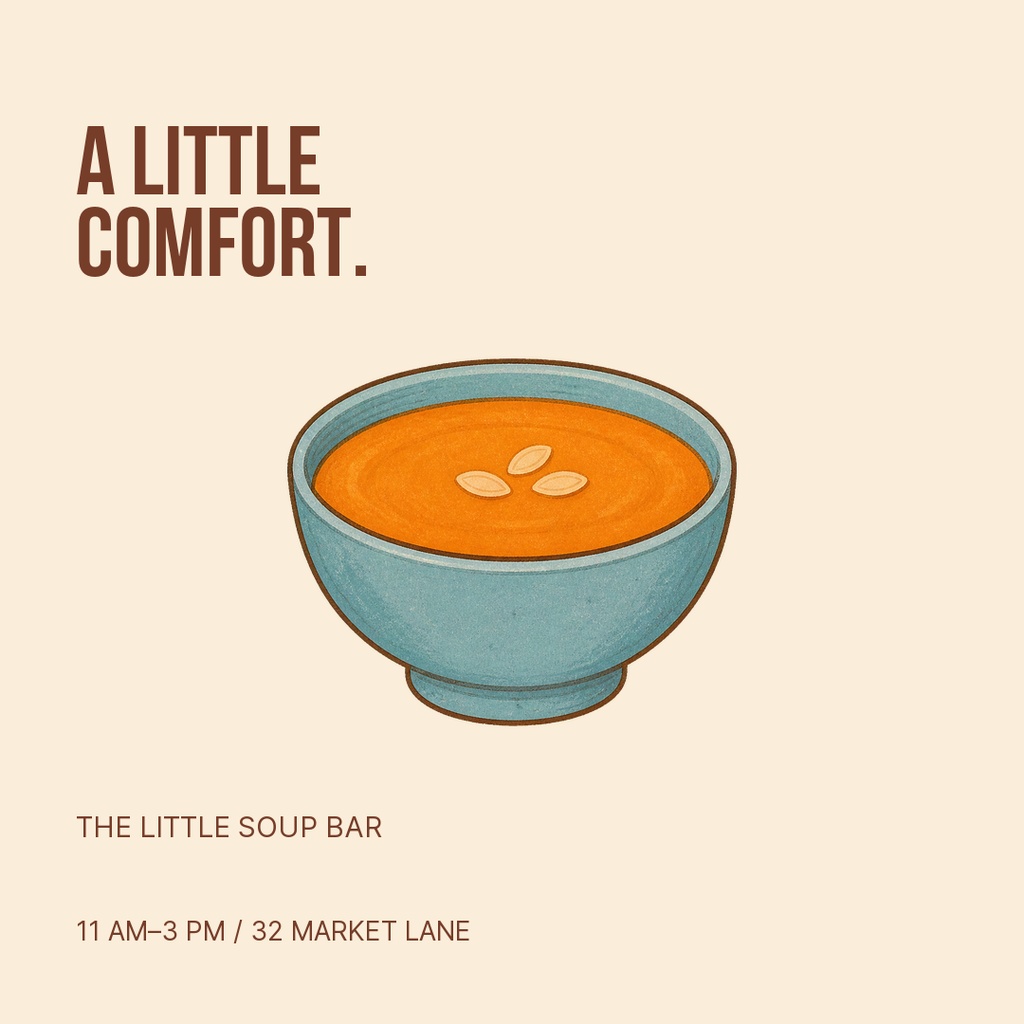 Preview for The Little Soup Bar Square Post Template