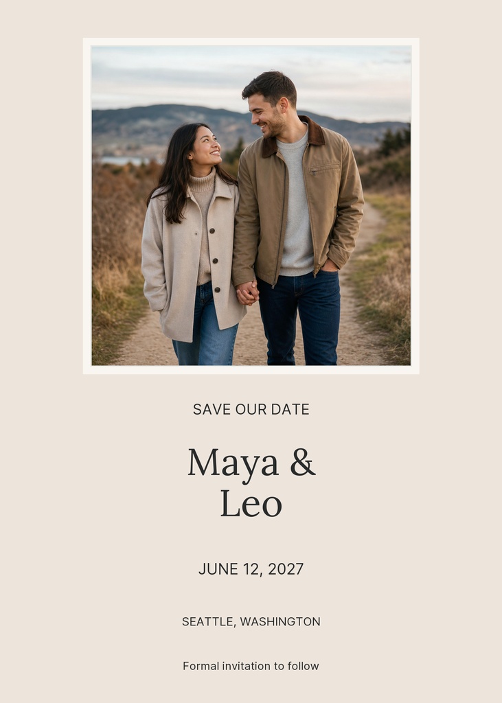 Preview for Our Day Ahead Save The Date Template