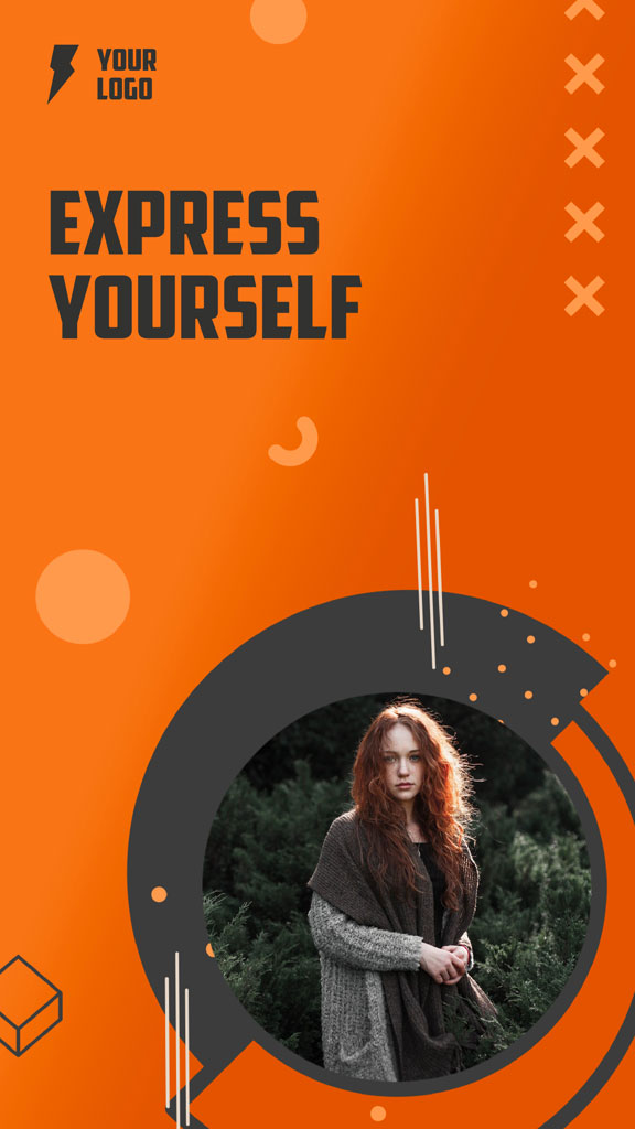 Woman expressing herself through fashion in a natural setting