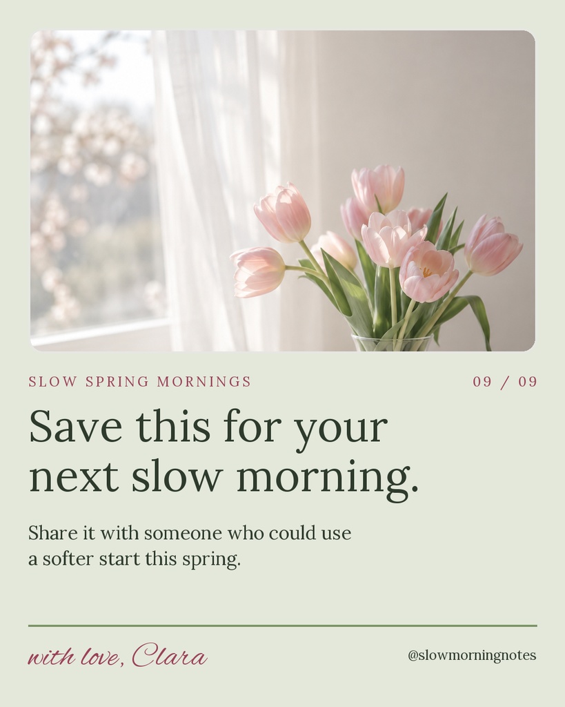 Preview for Slow Spring Mornings Carousel Call To Action Template