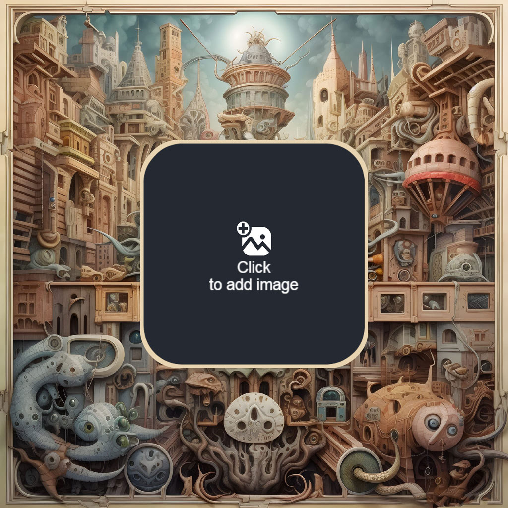 Steampunk city with octopus and industrial elements