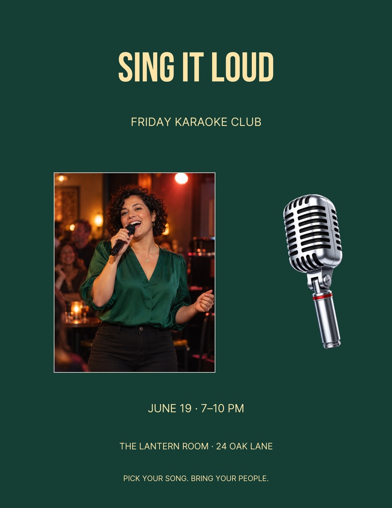 Preview for Sing It Loud Letter Flyer Template