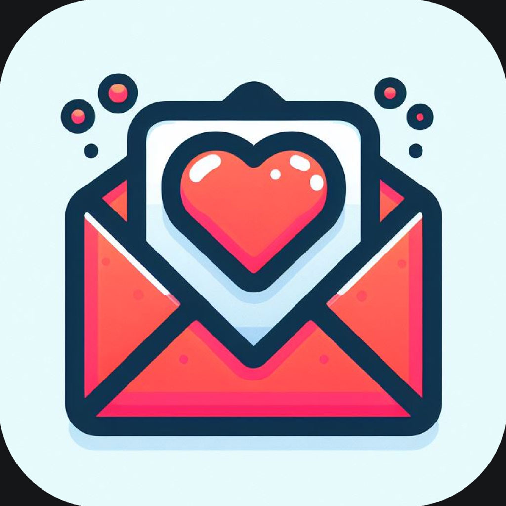 Envelope with a heart inside