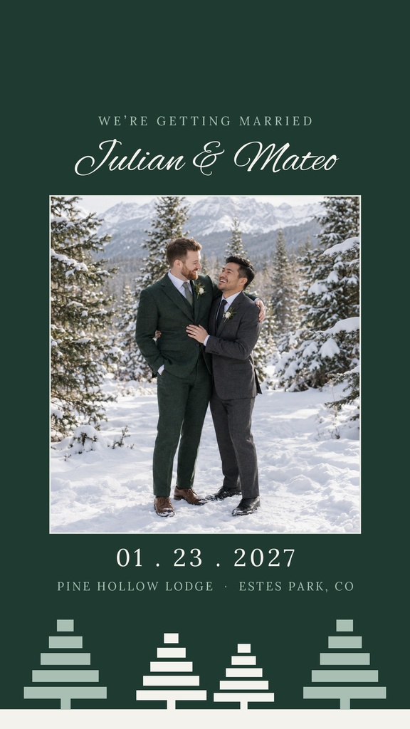 Preview for Evergreen Vows Story Opener Template