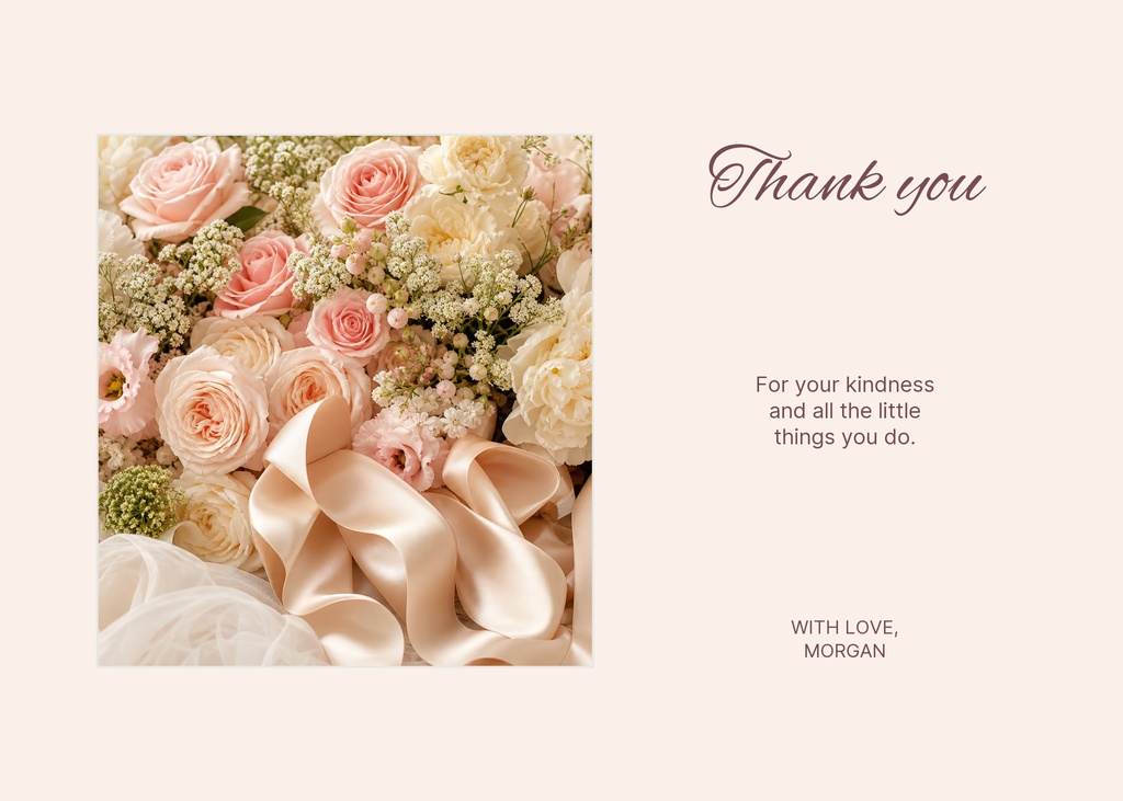 Preview for A Little Note Of Thanks Landscape Greeting Template