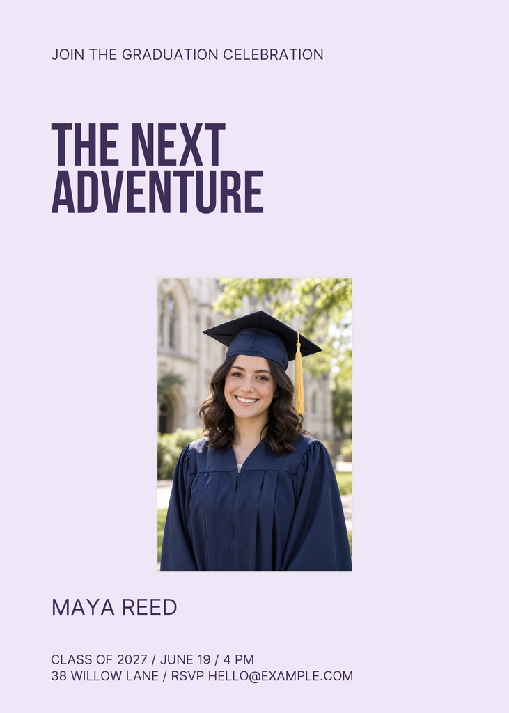 Preview for Here Comes Your Next Adventure 5 × 7 Invitation Template