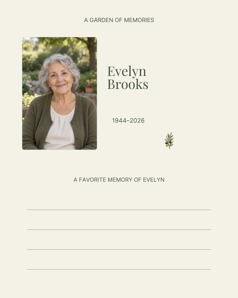 Preview for A Garden Of Memories Memory Page Template