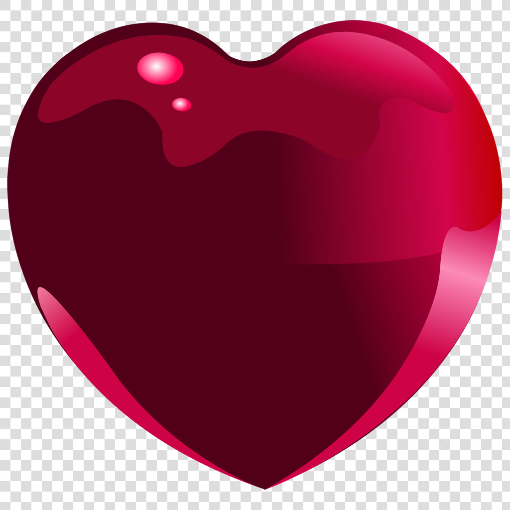 A shiny red heart icon