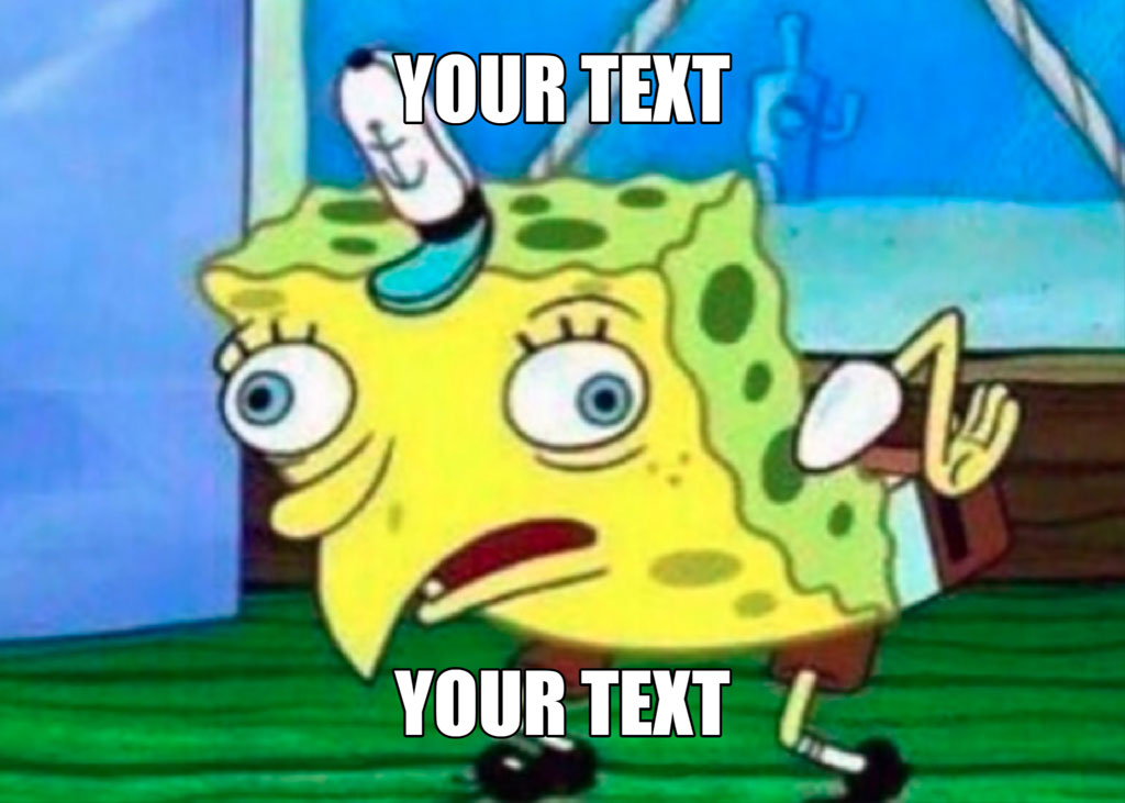 Sick SpongeBob with thermometer on head