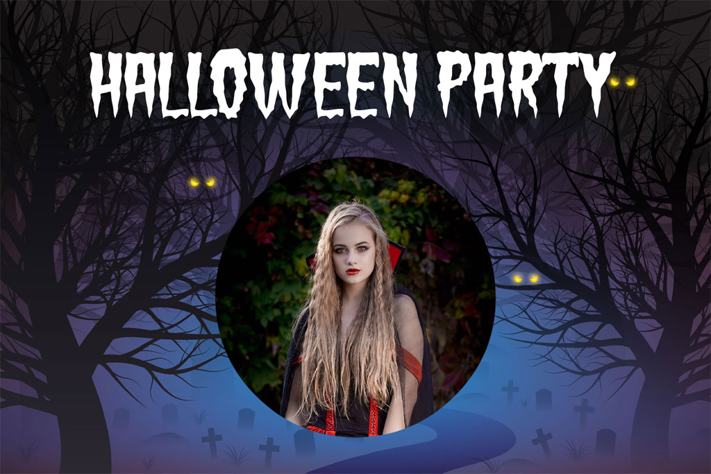 Woman in a Halloween costume