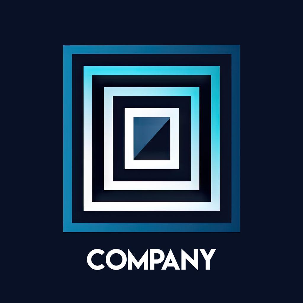 Company logo with a square design