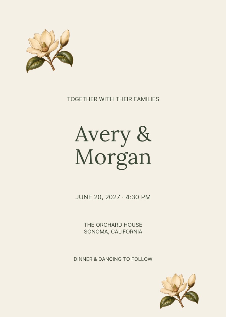 Preview for The Garden Promise 5 × 7 Invitation Template