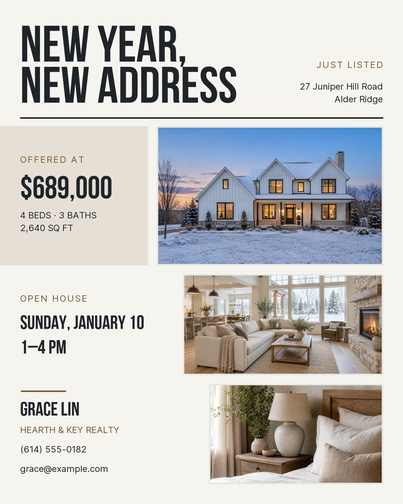 Preview for New Year, New Address Portrait Post Template