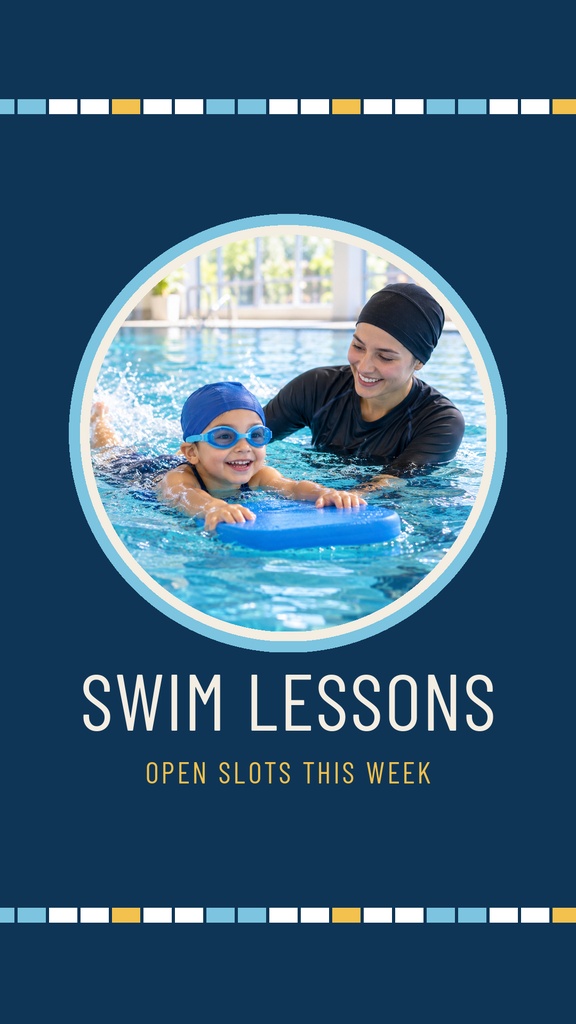Preview for Swim Lesson Slots Open Static Reel Cover Template