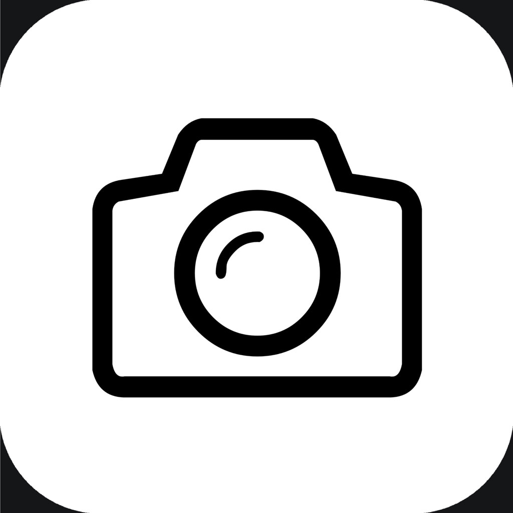 Simple black camera icon