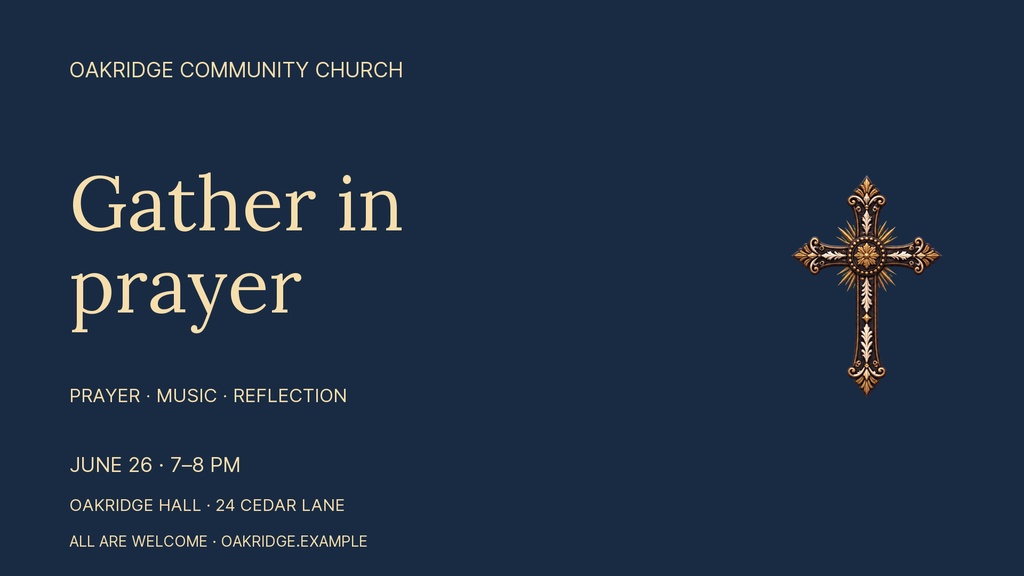 Preview for Gather In Prayer Landscape Graphic Template
