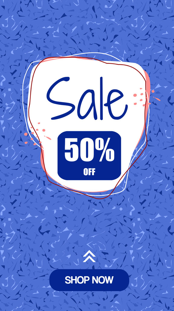 50% off sale banner