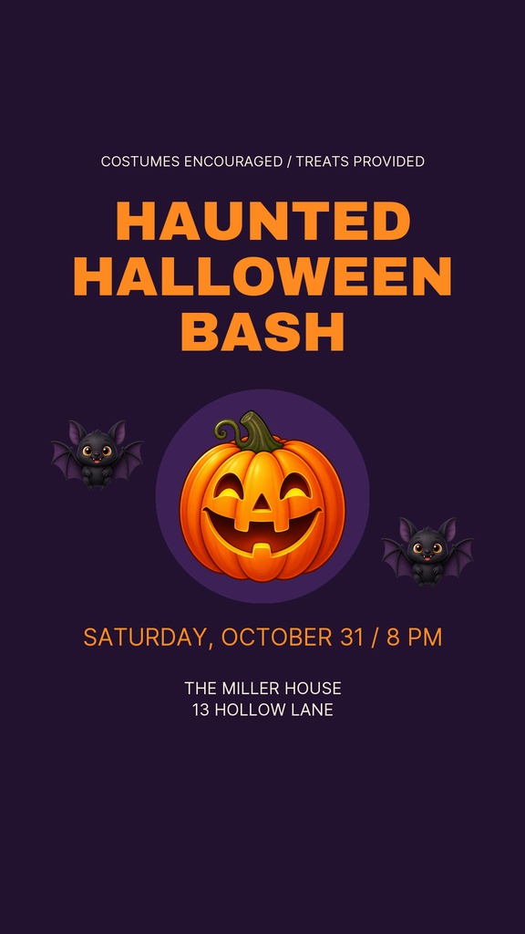Preview for Haunted Halloween Bash Story Opener Template