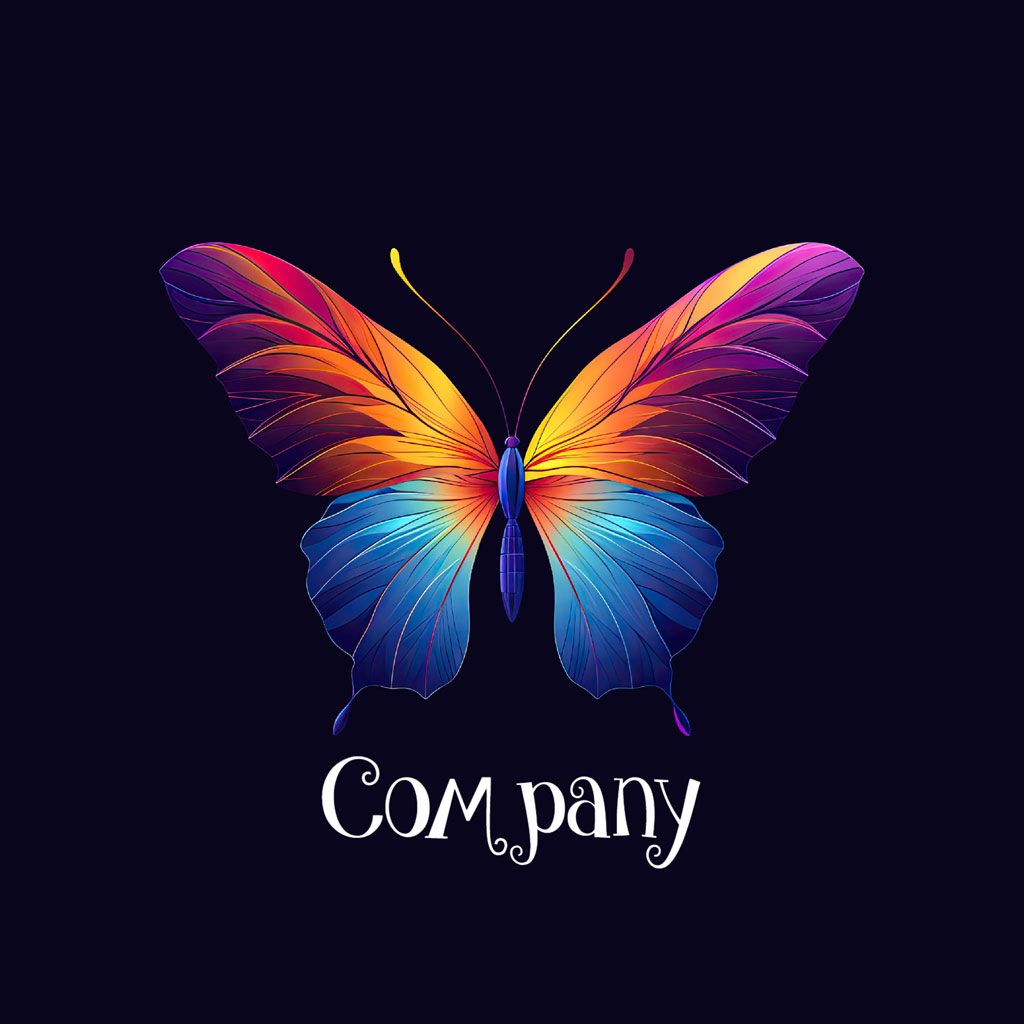 Colorful butterfly logo with the word Company underneath
