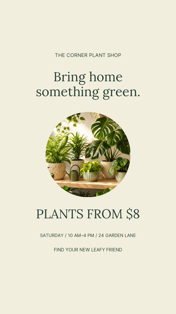 Preview for The Corner Plant Shop Story Opener Template