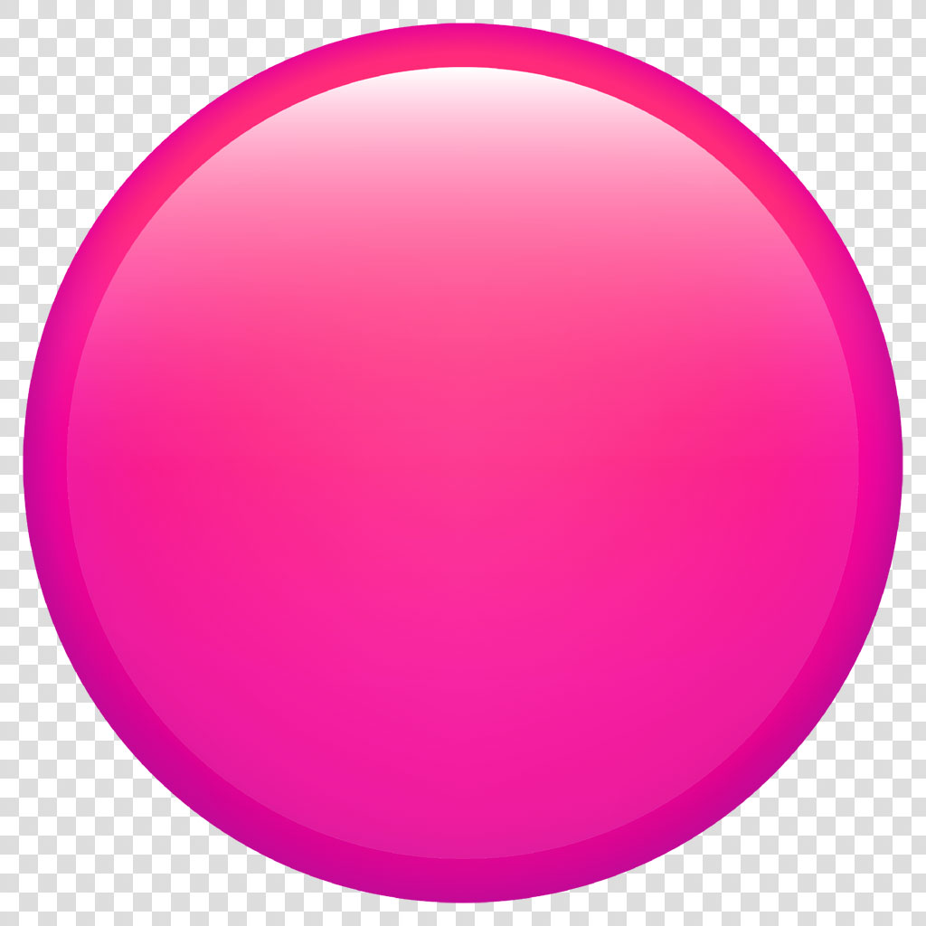 A vibrant pink circle with a gradient effect