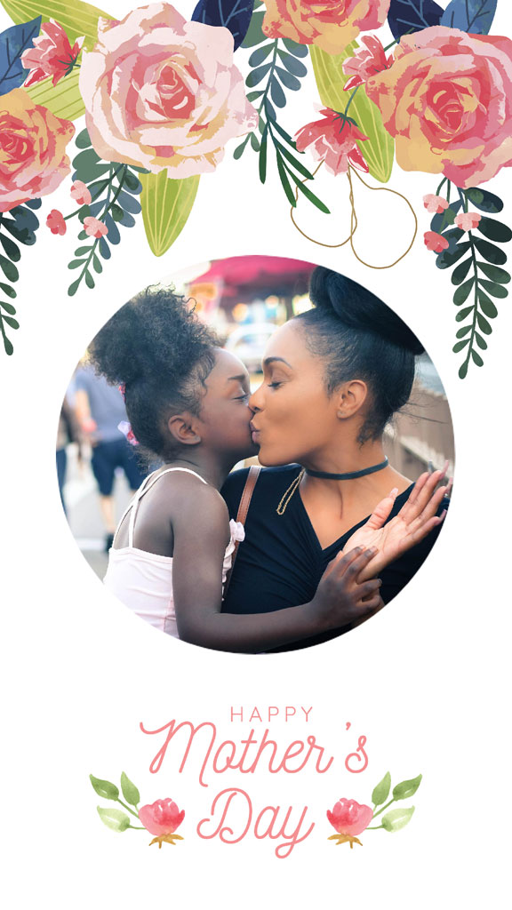 Mother and daughter sharing a tender moment