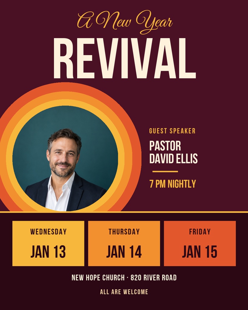 Preview for A New Year Revival Portrait Post Template