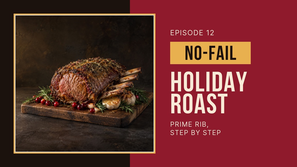 Preview for The No-fail Holiday Roast Video Series Title Card Template