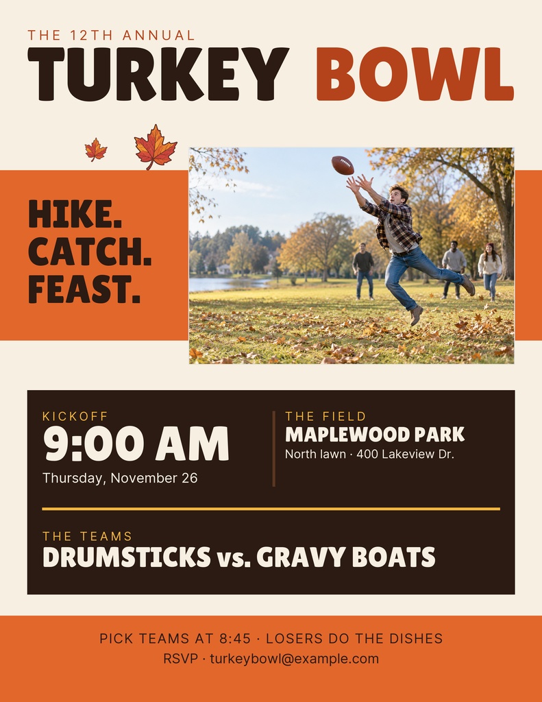 Preview for The Turkey Bowl Letter Flyer Template