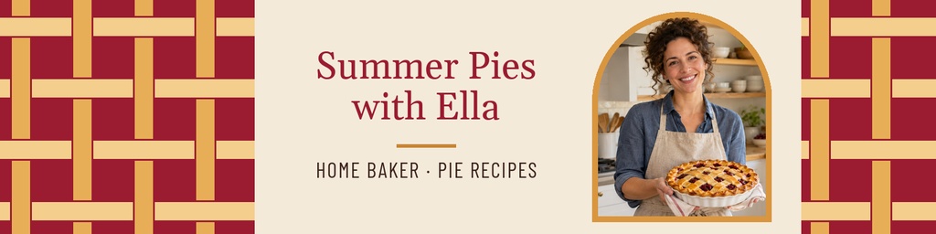 Preview for Summer Pies With Ella Linkedin Banner Template