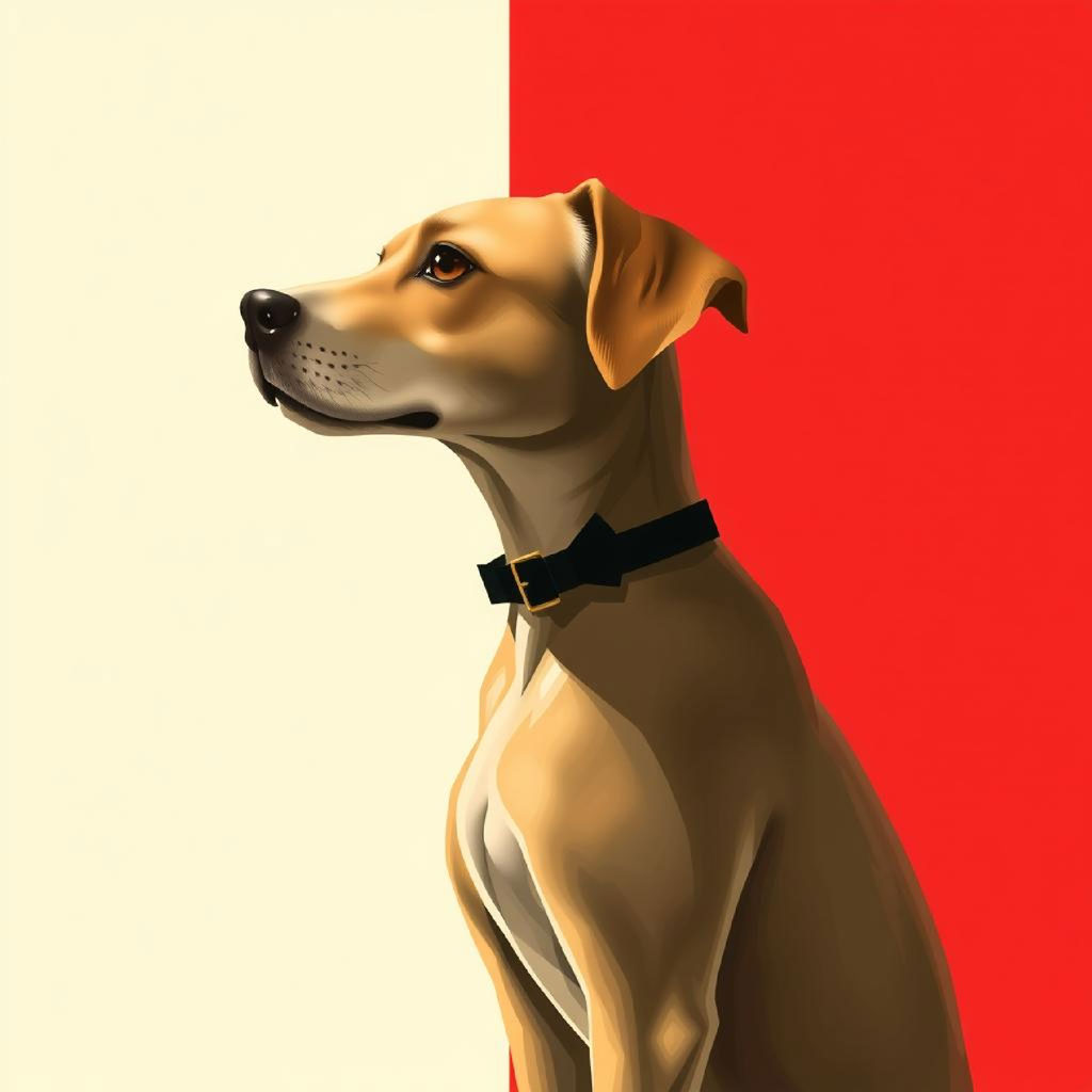 Illustration of a woman with brown hair and red lipstick